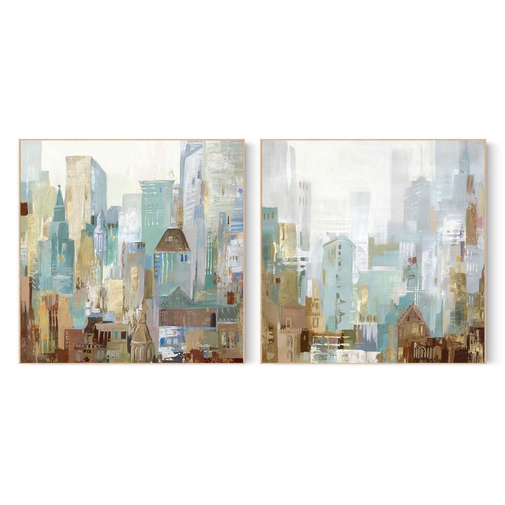 Bustle City, Style A & B, Set Of 2-by-Lera-wall-art-print-canvas-poster-framed-Gioia