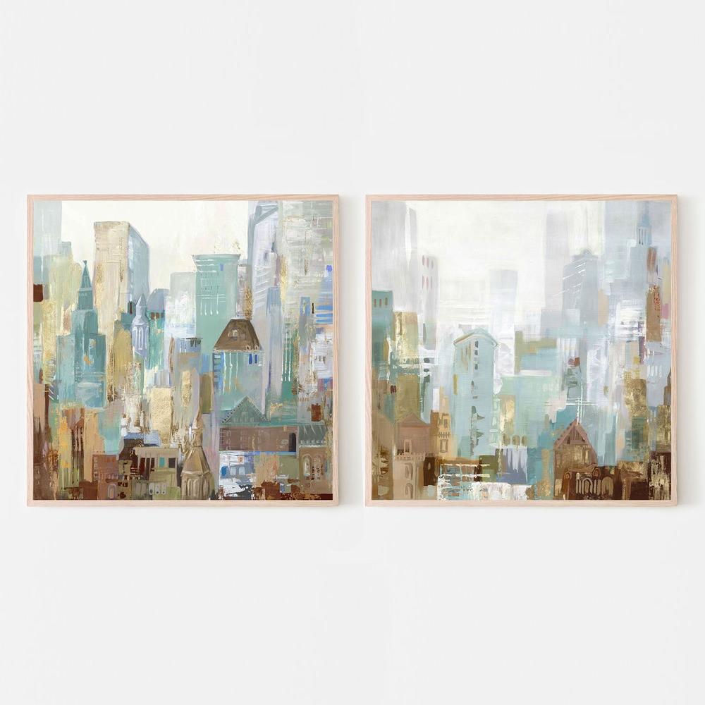 Bustle City, Style A & B, Set Of 2-by-Lera-wall-art-print-canvas-poster-framed-Gioia