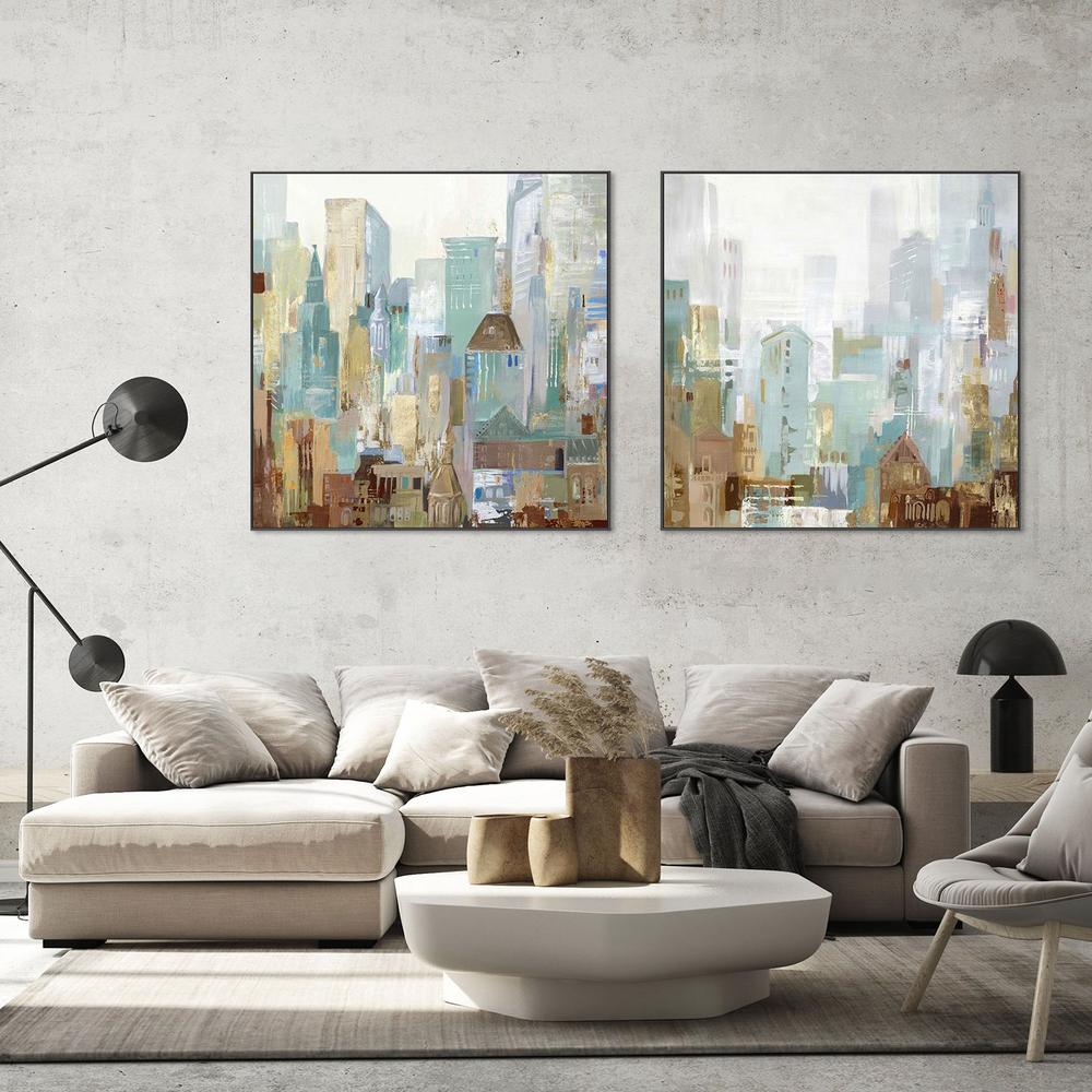 Bustle City, Style A & B, Set Of 2-by-Lera-wall-art-print-canvas-poster-framed-Gioia