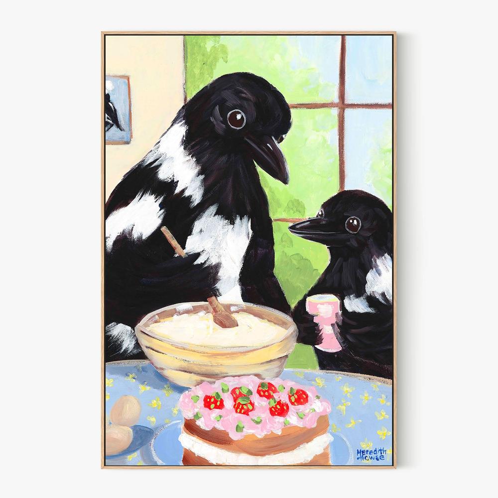 Cake with Mum-by-Meredith Howse-wall-art-print-canvas-poster-framed-Gioia