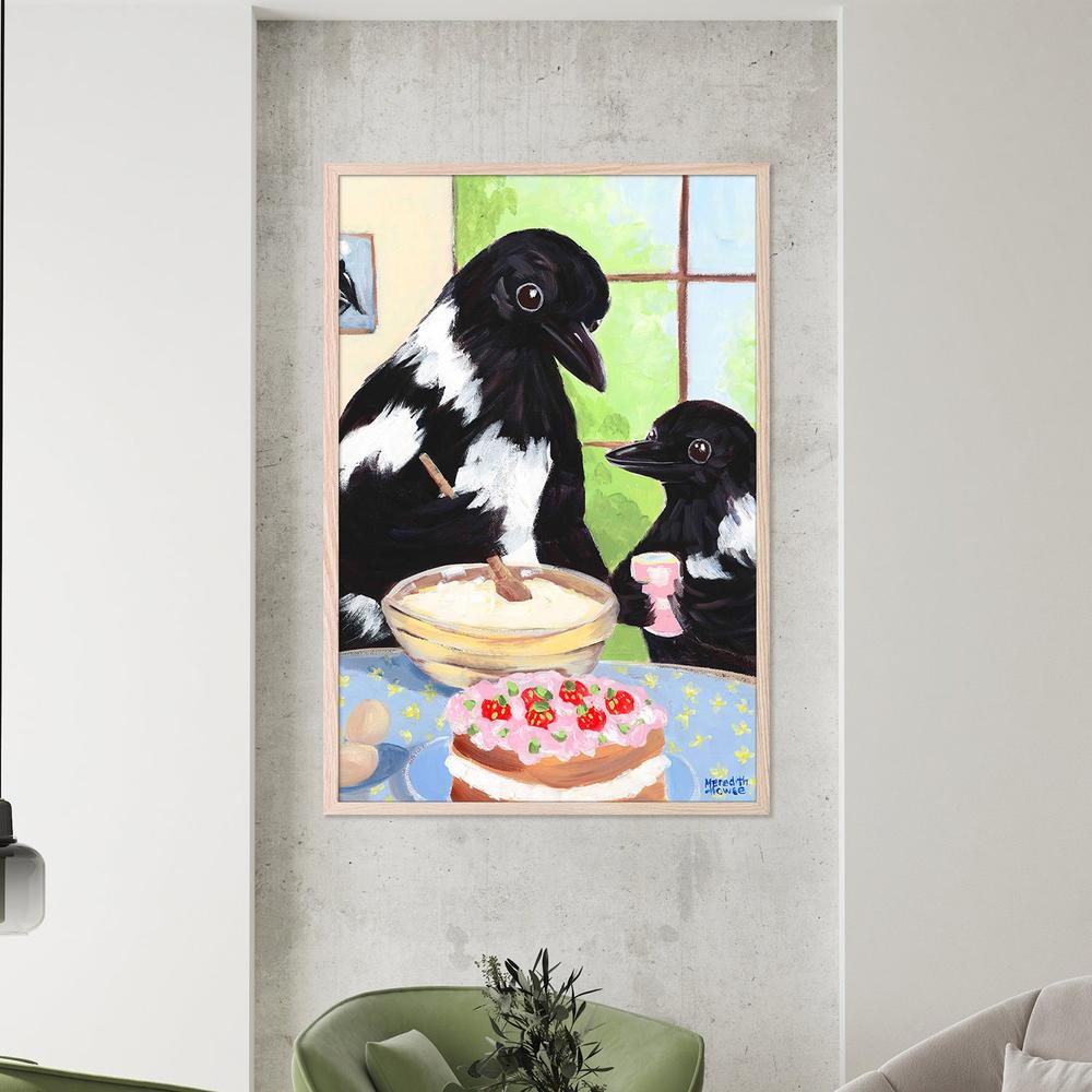 Cake with Mum-by-Meredith Howse-wall-art-print-canvas-poster-framed-Gioia