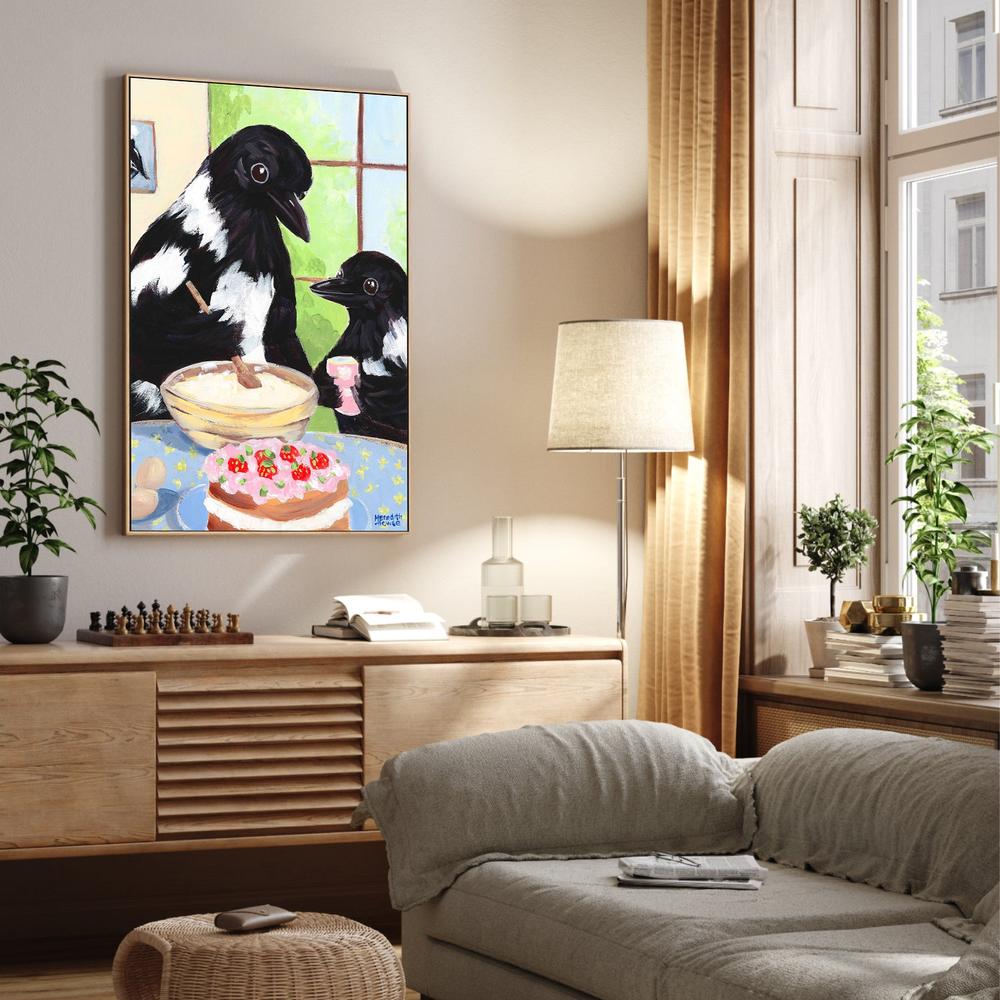 Cake with Mum-by-Meredith Howse-wall-art-print-canvas-poster-framed-Gioia