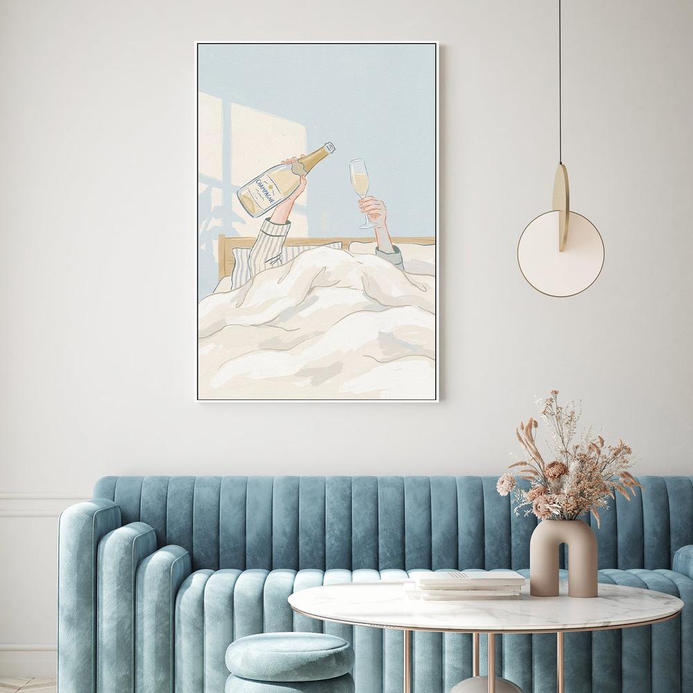 wall-art-print-canvas-poster-framed-Champagne Morning in Bed-9