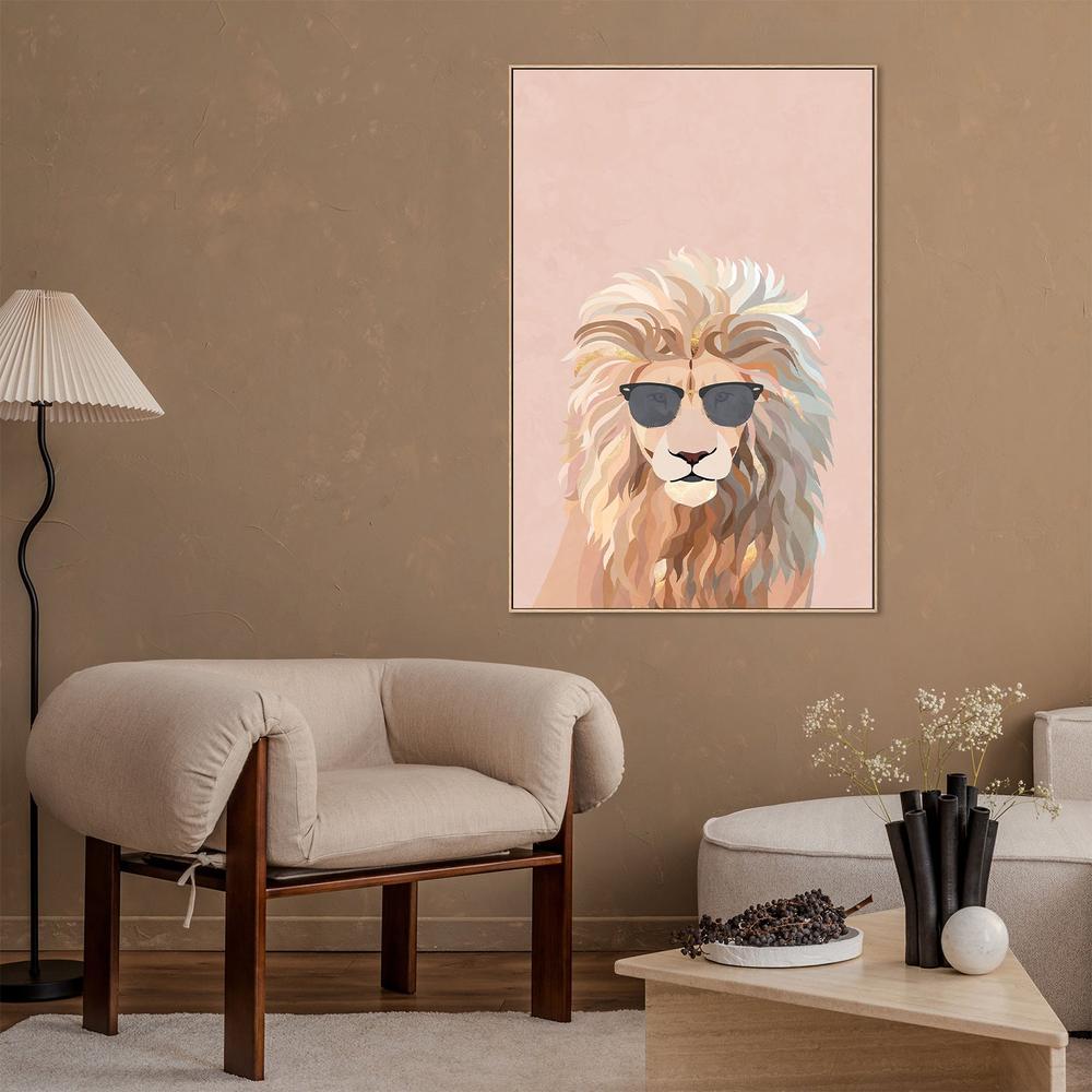Chic Lion In Sunglasses-by-Sarah Manovski-wall-art-print-canvas-poster-framed-Gioia
