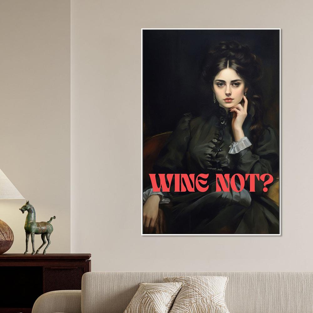 Classic Wine Not Lady-by-The Art Concept-wall-art-print-canvas-poster-framed-Gioia