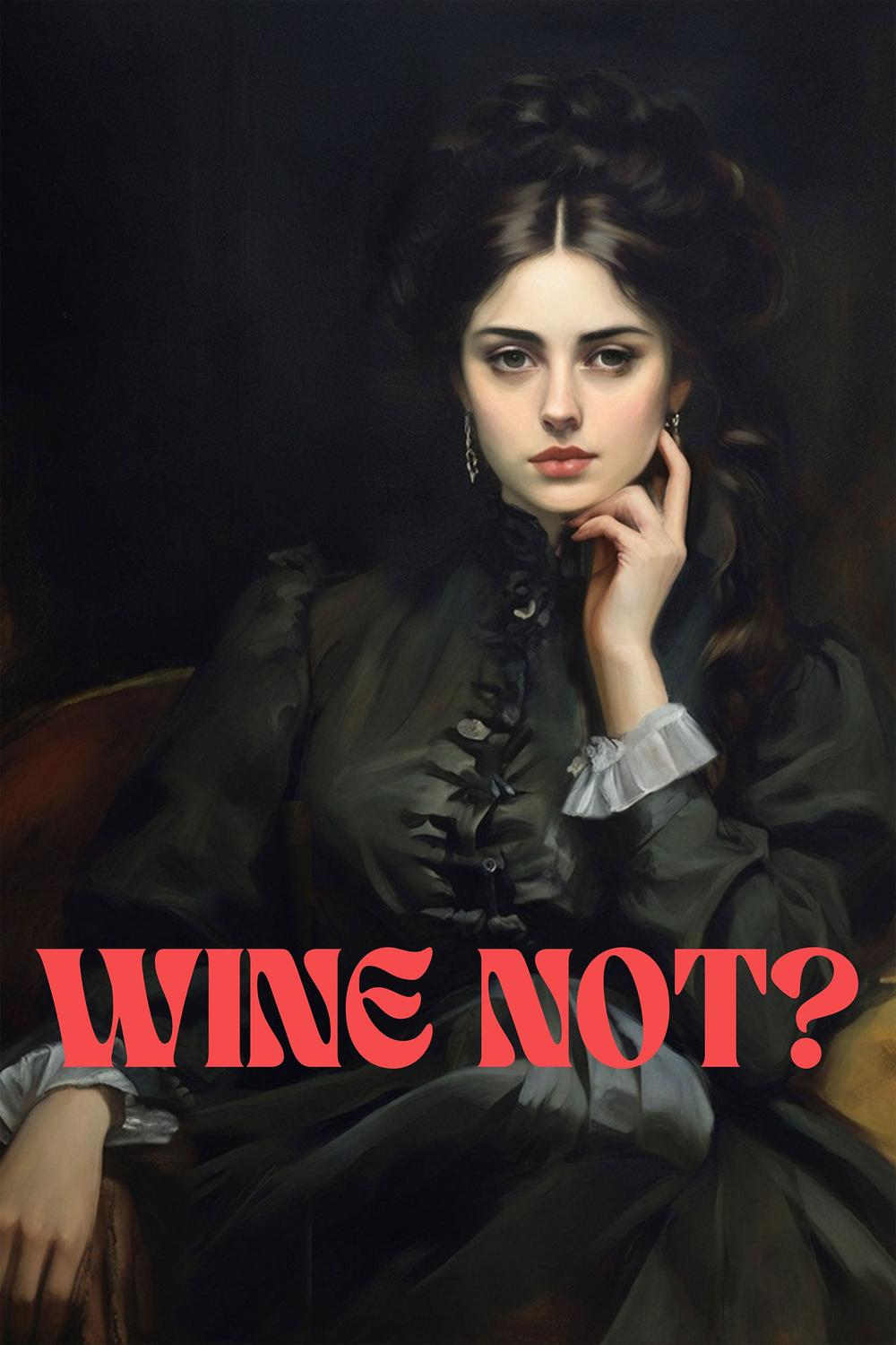 Classic Wine Not Lady-by-The Art Concept-wall-art-print-canvas-poster-framed-Gioia