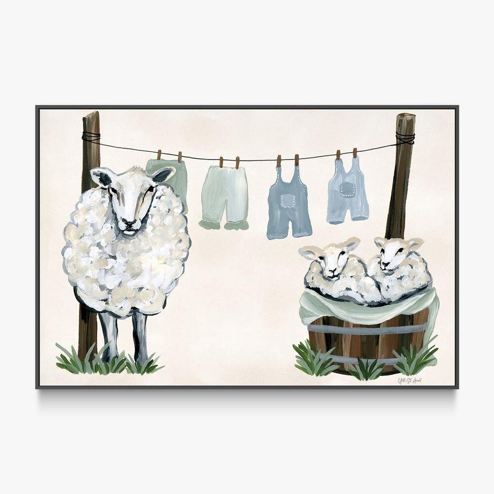 Clothesline Sheep-by-Yvette St. Amant-wall-art-print-canvas-poster-framed-Gioia