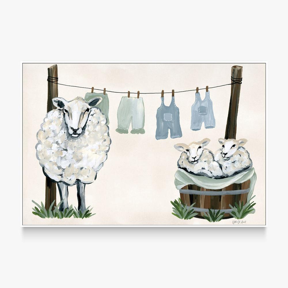 Clothesline Sheep-by-Yvette St. Amant-wall-art-print-canvas-poster-framed-Gioia