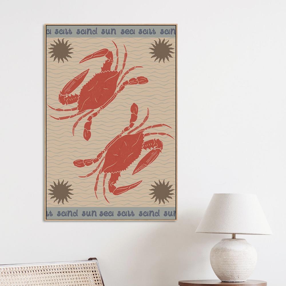 Coastal Crabs and Sun-by-Radhika Modi-wall-art-print-canvas-poster-framed-Gioia