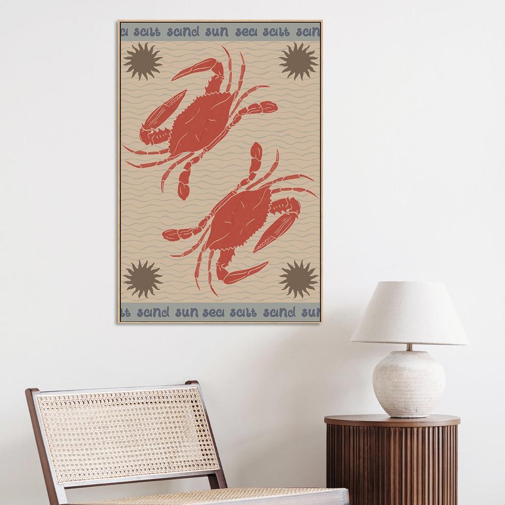 Coastal Crabs and Sun-by-Radhika Modi-wall-art-print-canvas-poster-framed-Gioia