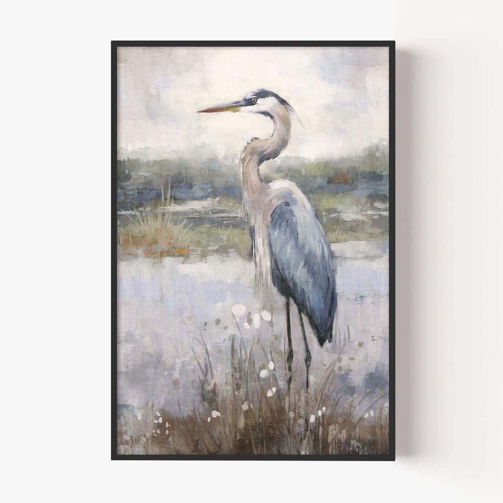 Coastal Heron, Style A-by-Gioia Template-wall-art-print-canvas-poster-framed-Gioia