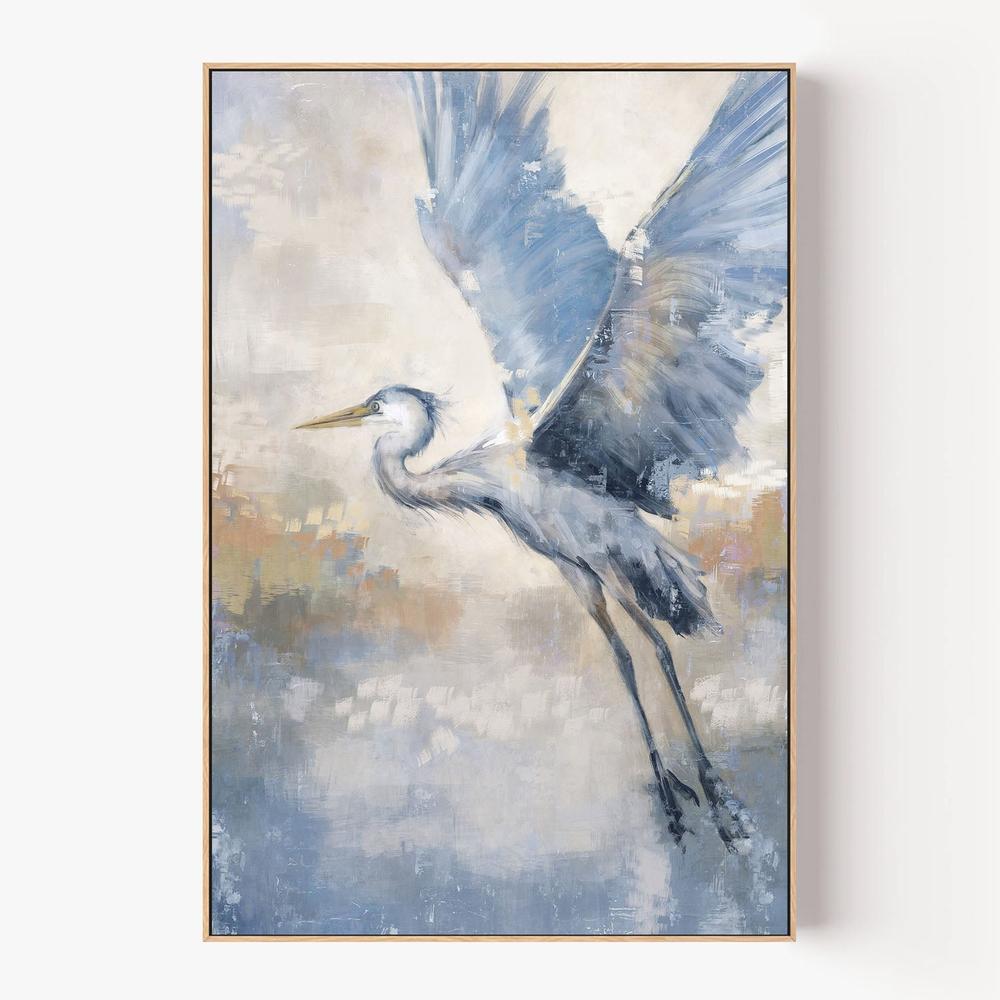 Coastal Heron, Style D-by-Gioia Template-wall-art-print-canvas-poster-framed-Gioia