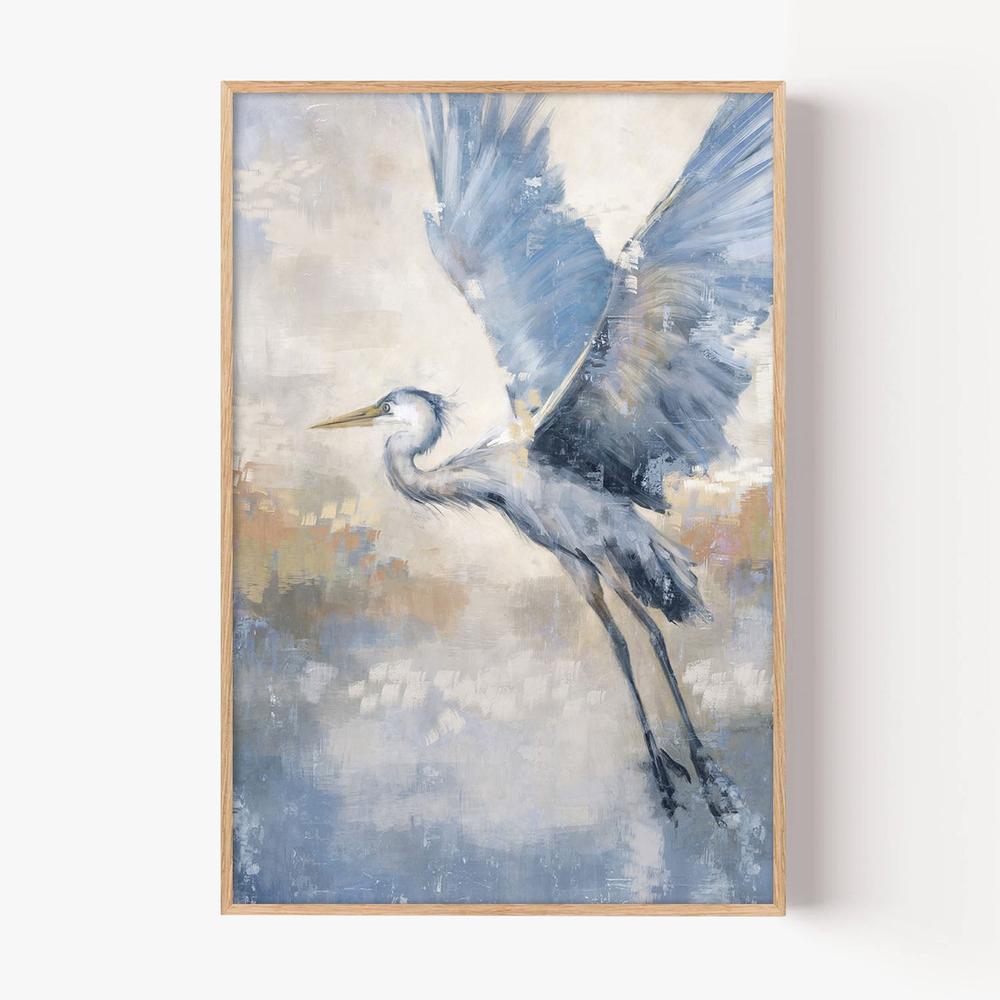 Coastal Heron, Style D-by-Gioia Template-wall-art-print-canvas-poster-framed-Gioia