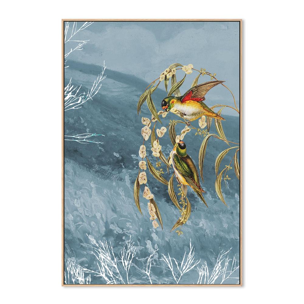wall-art-print-canvas-poster-framed-Colorful Birds on Branches-4