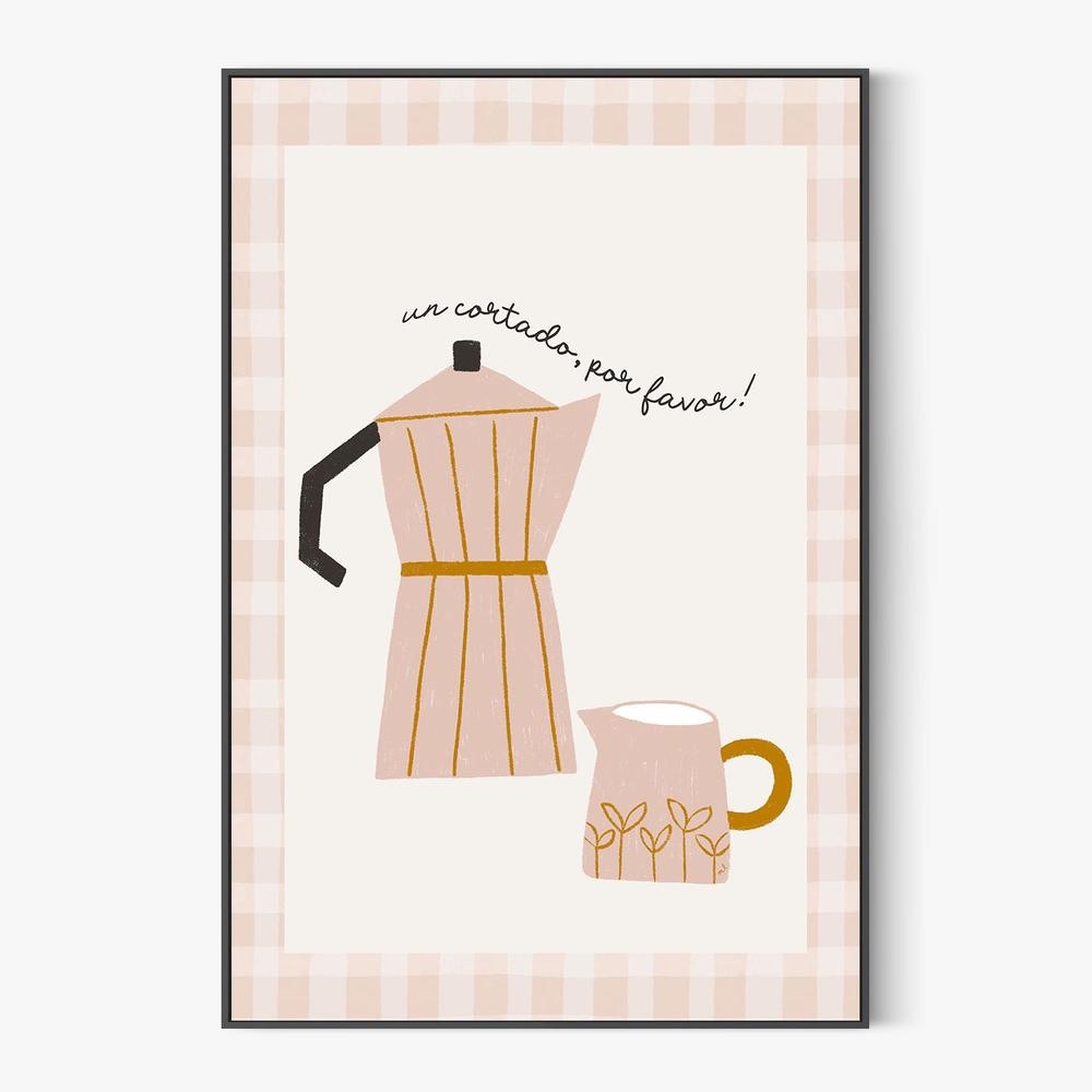 Cortado Coffee Please-by-Menina Lisboa-wall-art-print-canvas-poster-framed-Gioia