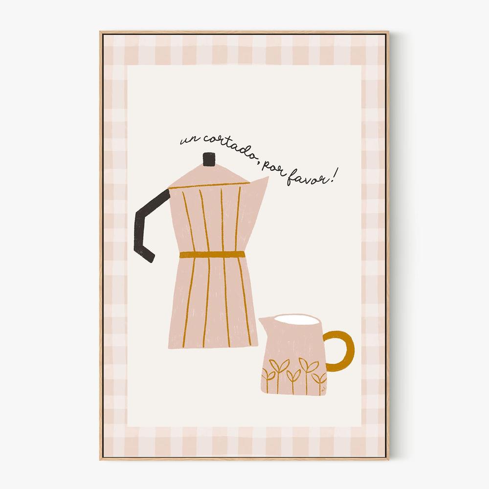 Cortado Coffee Please-by-Menina Lisboa-wall-art-print-canvas-poster-framed-Gioia