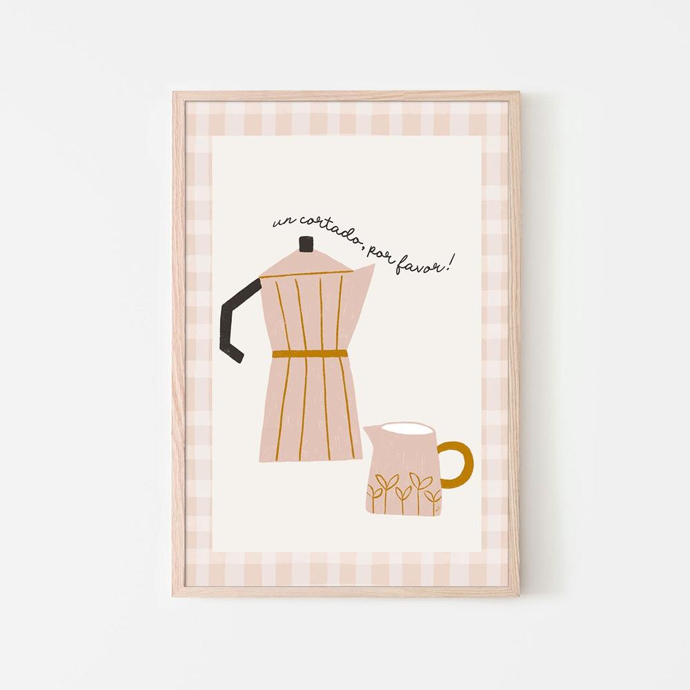 Cortado Coffee Please-by-Menina Lisboa-wall-art-print-canvas-poster-framed-Gioia