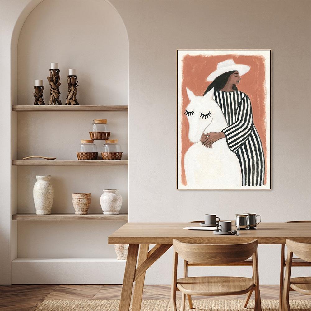 Cowgirl Companion-by-Lady Hana-wall-art-print-canvas-poster-framed-Gioia
