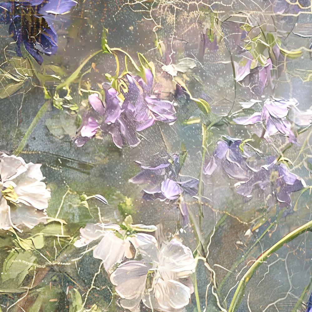 Cracked Vintage Flowers-by-Rafal Kulik-wall-art-print-canvas-poster-framed-Gioia