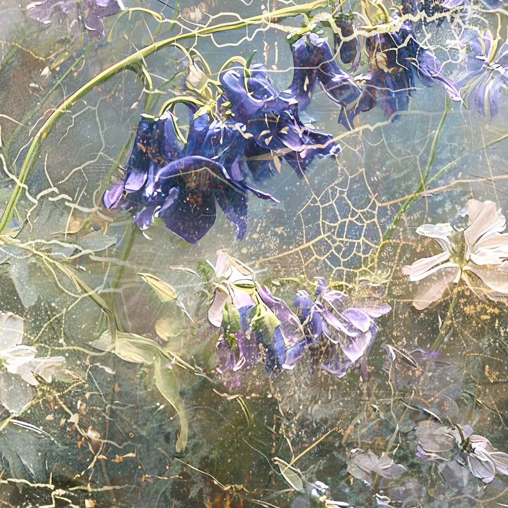 Cracked Vintage Flowers-by-Rafal Kulik-wall-art-print-canvas-poster-framed-Gioia