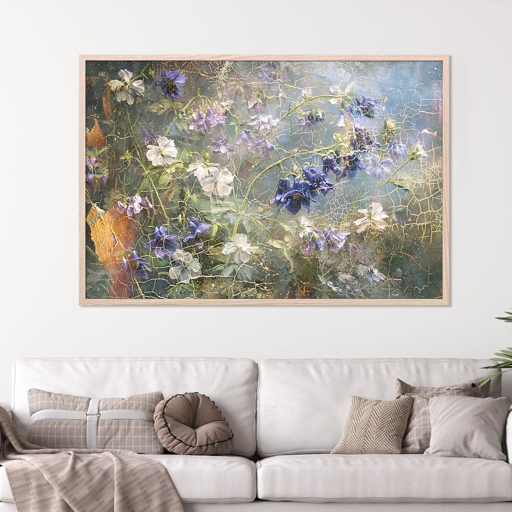 Cracked Vintage Flowers-by-Rafal Kulik-wall-art-print-canvas-poster-framed-Gioia
