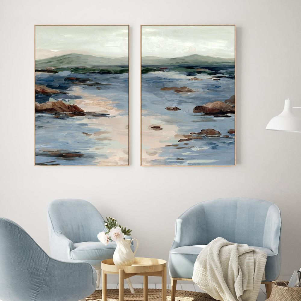 Crashing Tides, Style A & B, Set Of 2-by-Jacob Q-wall-art-print-canvas-poster-framed-Gioia