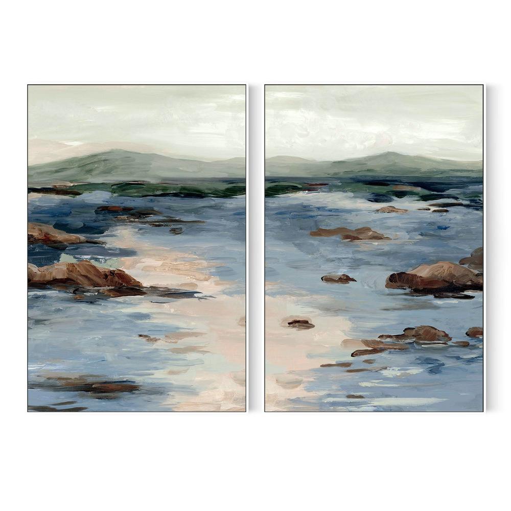 Crashing Tides, Style A & B, Set Of 2-by-Jacob Q-wall-art-print-canvas-poster-framed-Gioia