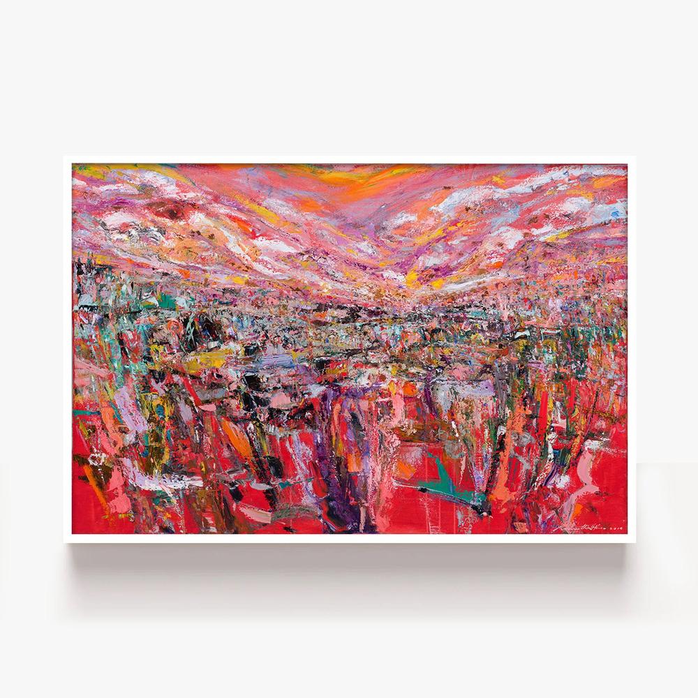 Crimson Horizon, Inner Peace-by-Kenneth WH Lee-wall-art-print-canvas-poster-framed-Gioia
