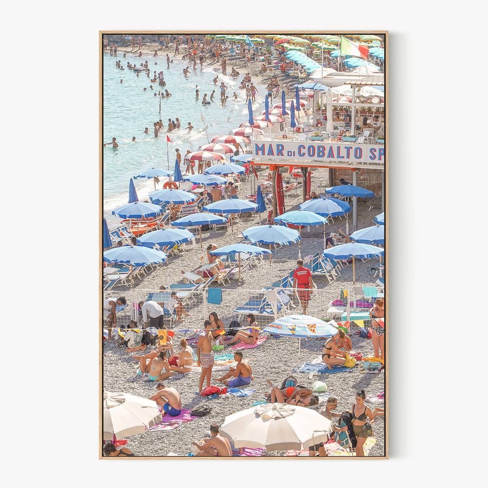 Crowded Summer Beach-by-Henrike Schenk-wall-art-print-canvas-poster-framed-Gioia
