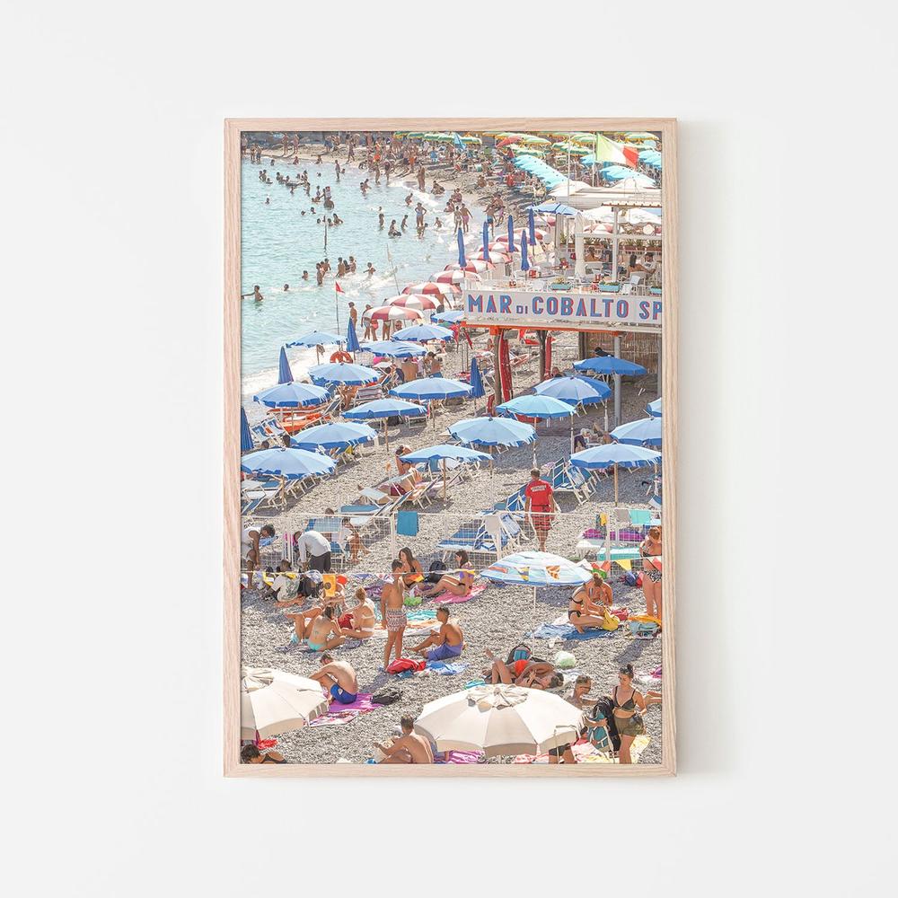 Crowded Summer Beach-by-Henrike Schenk-wall-art-print-canvas-poster-framed-Gioia