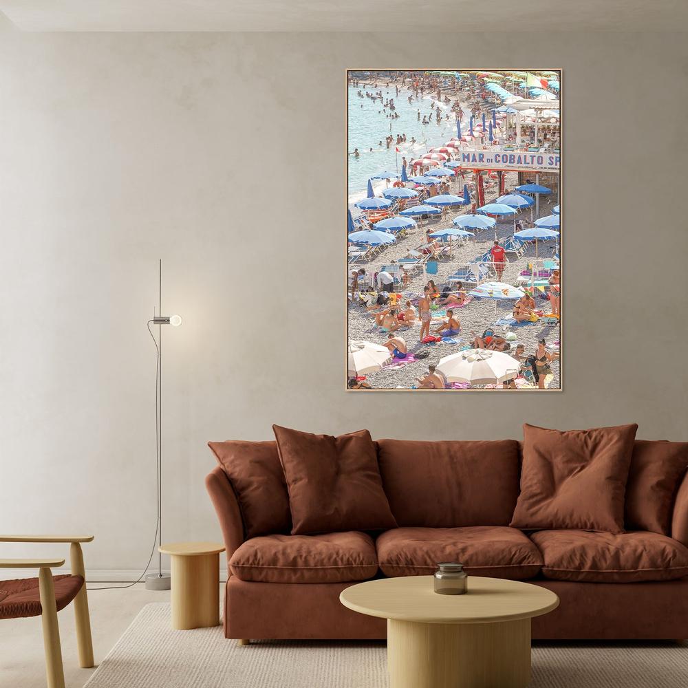 Crowded Summer Beach-by-Henrike Schenk-wall-art-print-canvas-poster-framed-Gioia