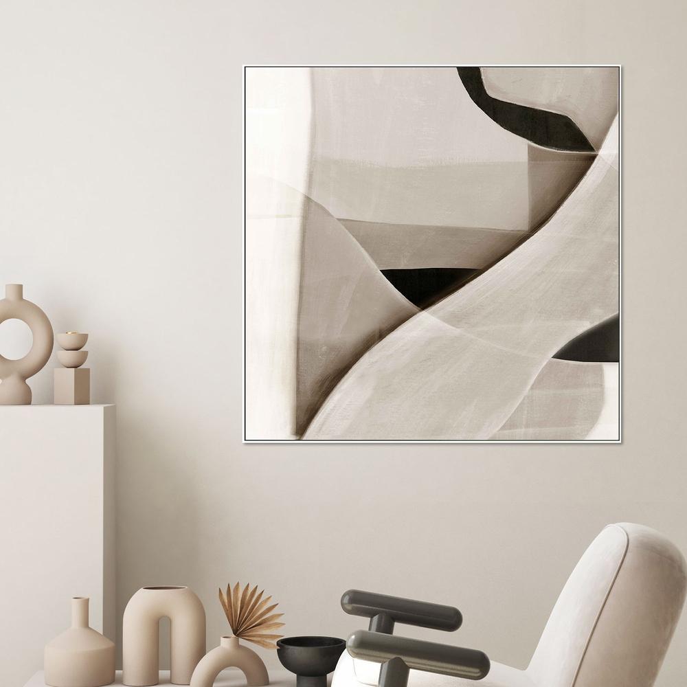 Curved Forms in Minimal Tones-by-Emma Peal-wall-art-print-canvas-poster-framed-Gioia