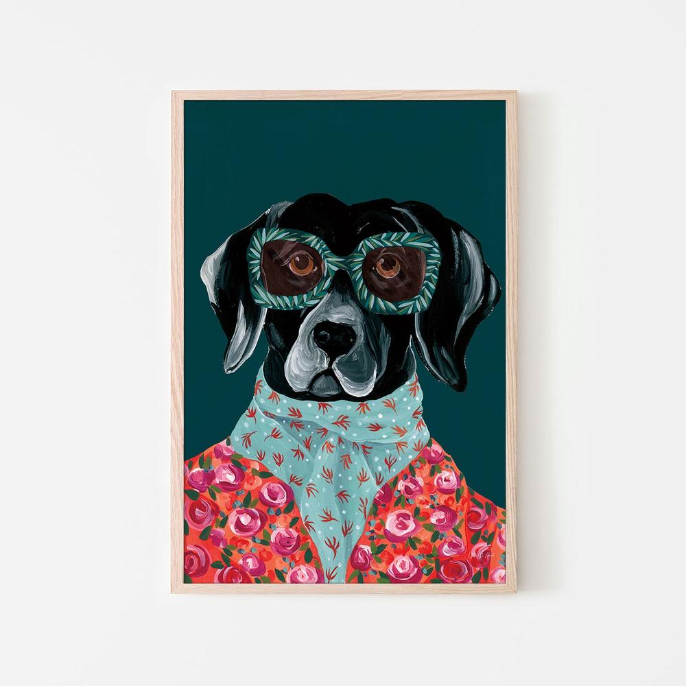 Dashing Labrador-by-Yvette St. Amant-wall-art-print-canvas-poster-framed-Gioia