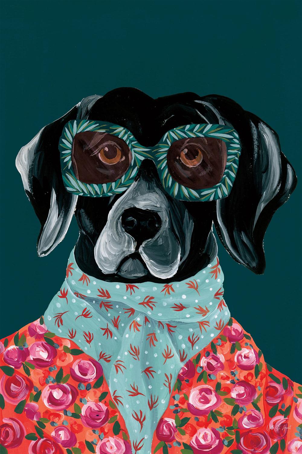 Dashing Labrador-by-Yvette St. Amant-wall-art-print-canvas-poster-framed-Gioia