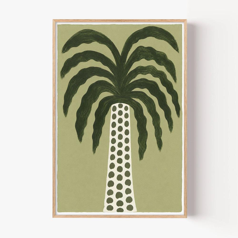 Dotted Palm-by-Lady Hana-wall-art-print-canvas-poster-framed-Gioia