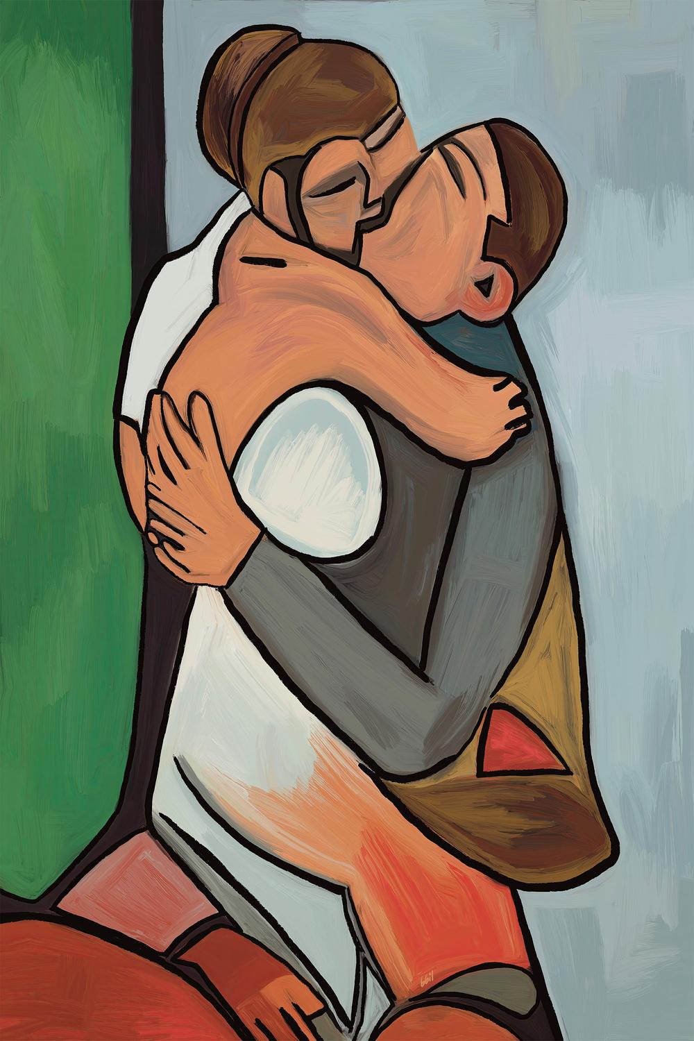 EL BESO-by-Giovanna Gil Alves-wall-art-print-canvas-poster-framed-Gioia
