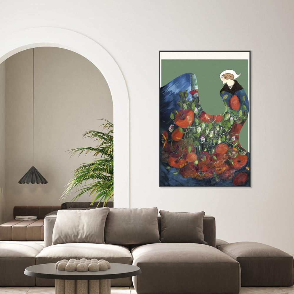Elegant Floral Woman-by-Wild Violets-wall-art-print-canvas-poster-framed-Gioia