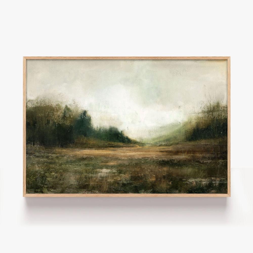 Faded Horizon-by-Nina Blue-wall-art-print-canvas-poster-framed-Gioia