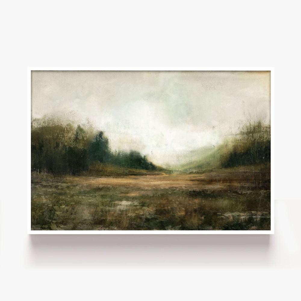 Faded Horizon-by-Nina Blue-wall-art-print-canvas-poster-framed-Gioia