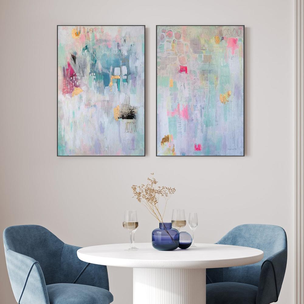 Feels Like Home & Summer House, Set Of 2-by-Mercedes Lopez Charro-wall-art-print-canvas-poster-framed-Gioia