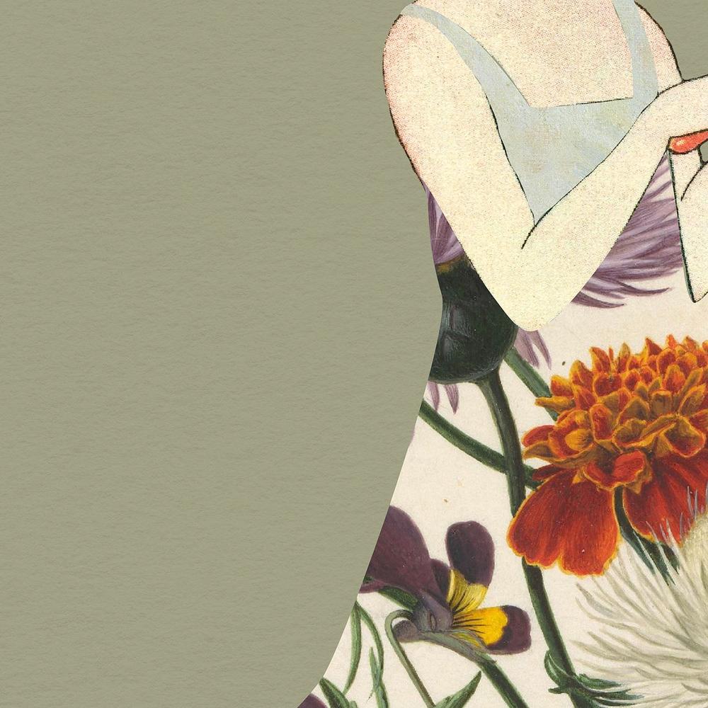 Flapper Floral Fashion-by-Wild Violets-wall-art-print-canvas-poster-framed-Gioia