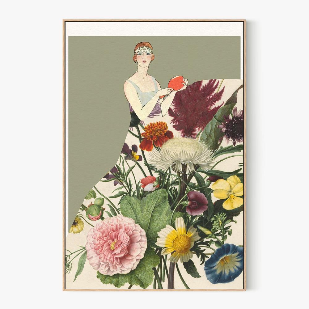Flapper Floral Fashion-by-Wild Violets-wall-art-print-canvas-poster-framed-Gioia