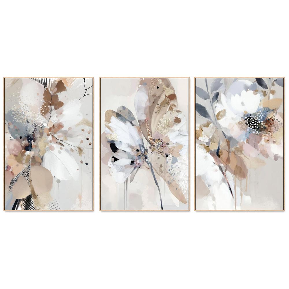 Floral Confetti , Trio, Set Of 3-by-Bella Eve-wall-art-print-canvas-poster-framed-Gioia
