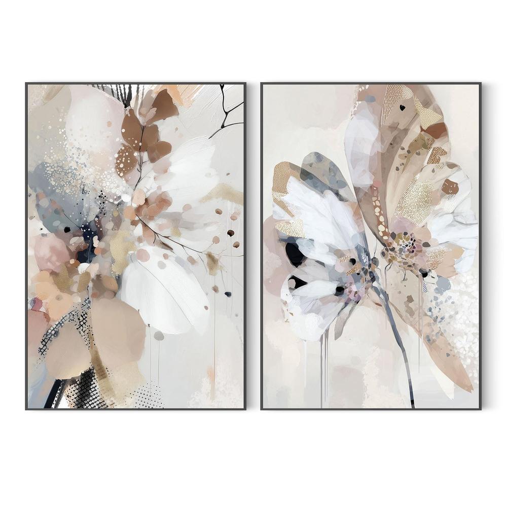 Floral Confetti , Trio, Style A & B, Set Of 2-by-Bella Eve-wall-art-print-canvas-poster-framed-Gioia