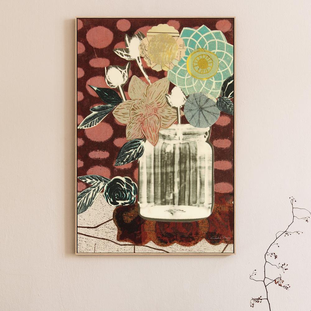 Floral Fling, Style A, Cream-by-Candra Boggs-wall-art-print-canvas-poster-framed-Gioia
