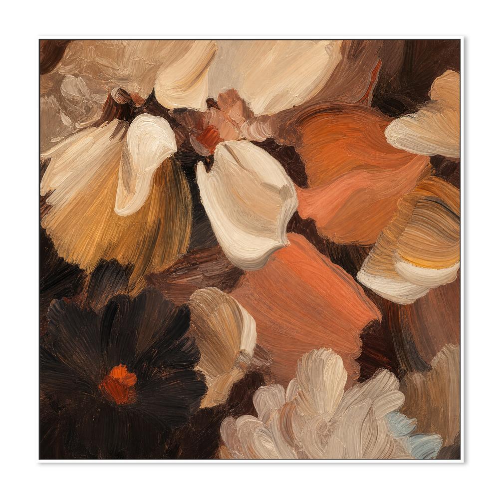 Flower Petal - Gold Brown-by-Amber Pearl Studio-wall-art-print-canvas-poster-framed-Gioia