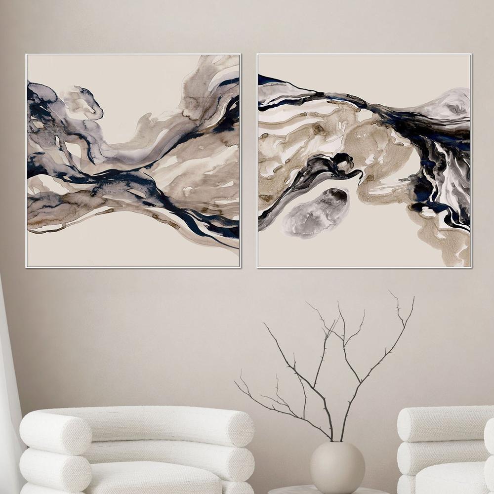 Flowing In Motion, Style A & B, Set Of 2-by-Lera-wall-art-print-canvas-poster-framed-Gioia