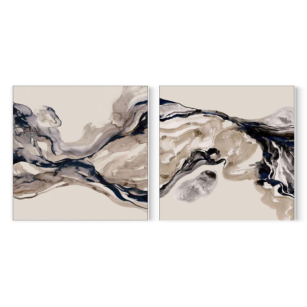 Flowing In Motion, Style A & B, Set Of 2-by-Lera-wall-art-print-canvas-poster-framed-Gioia