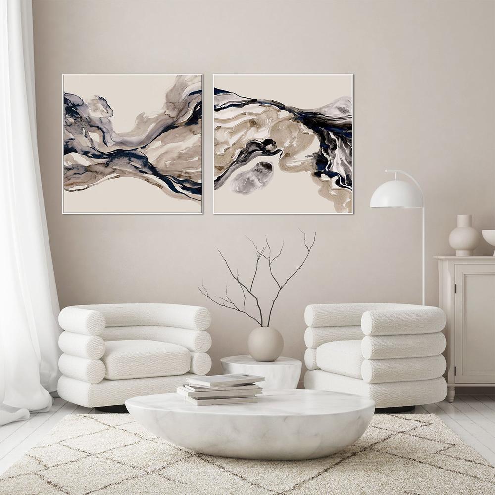 Flowing In Motion, Style A & B, Set Of 2-by-Lera-wall-art-print-canvas-poster-framed-Gioia