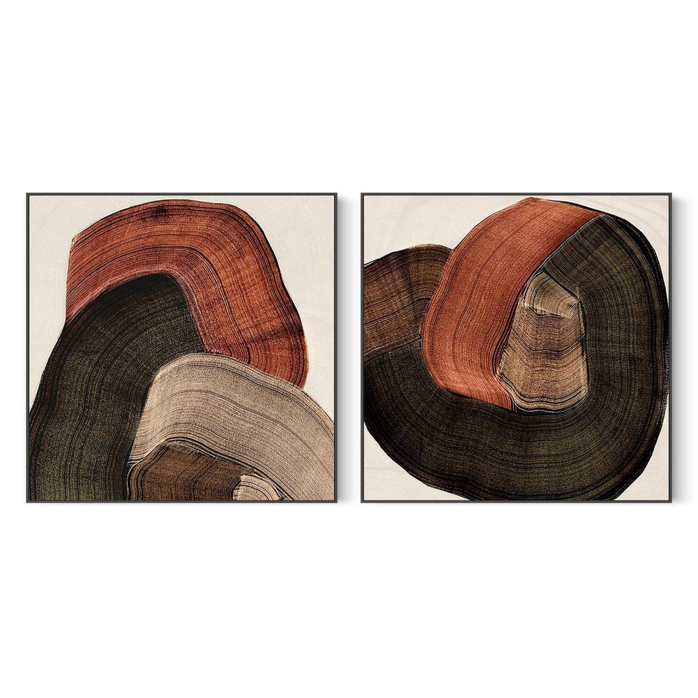 Folded Earth, Style A & B, Set Of 2-by-Emberlight Studio-wall-art-print-canvas-poster-framed-Gioia
